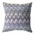 Palacedesigns 20 in. Hatch Indoor & Outdoor Throw Pillow Muted Purple & Gray PA3106924
